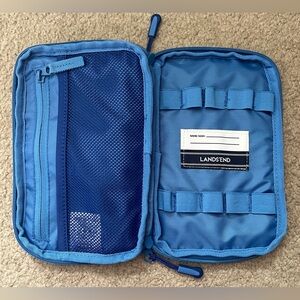 NWOT Lands End Cord Organizer Bag Blue tie dye - Great for backpack or travel